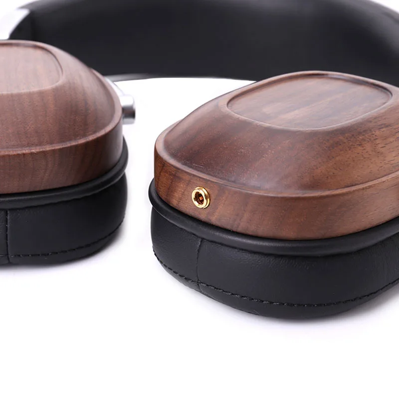 Оригинальный blon B8 HiFi деревянный металлические наушники Черный красного дерева