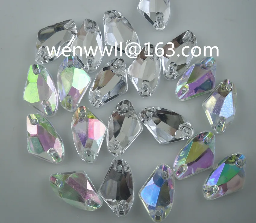 Обе концы отверстия сверху граненые Ax Aline прозрачные AB Акриловые Кристаллы