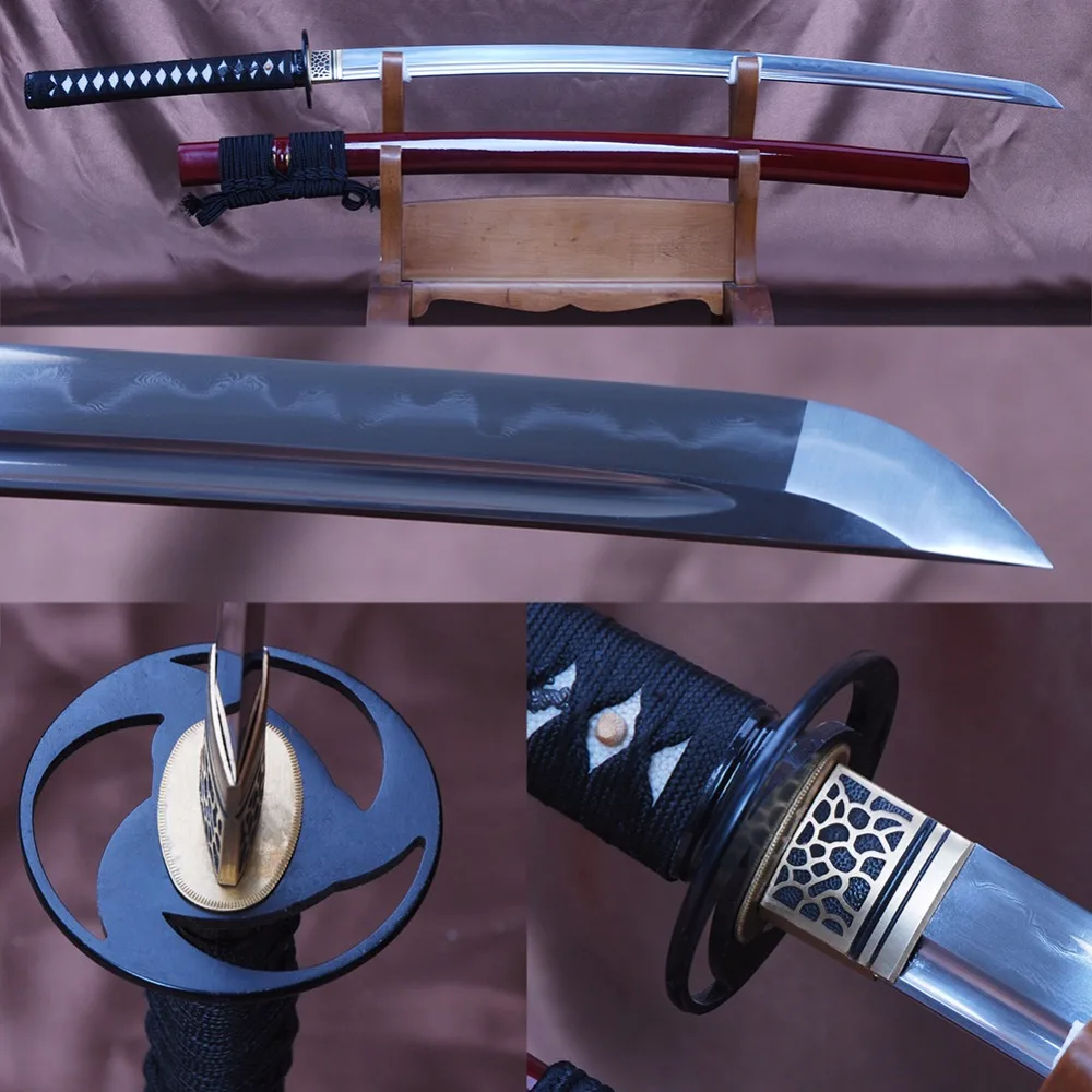 Меч самурайский из закаленной стали длинный боевой складной меч в японском стиле