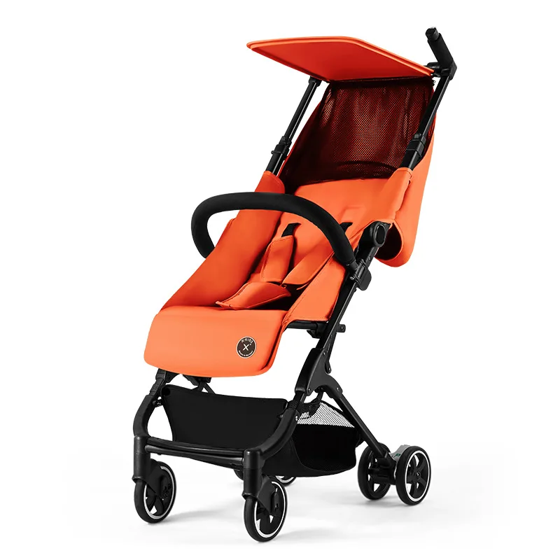 orange Babyyoya, складная, 4,8 кг, ультра-светильник, детская коляска, алюминиевый материал, может сидеть и лежать, может быть на самолете, зонтик - Цвет: orange