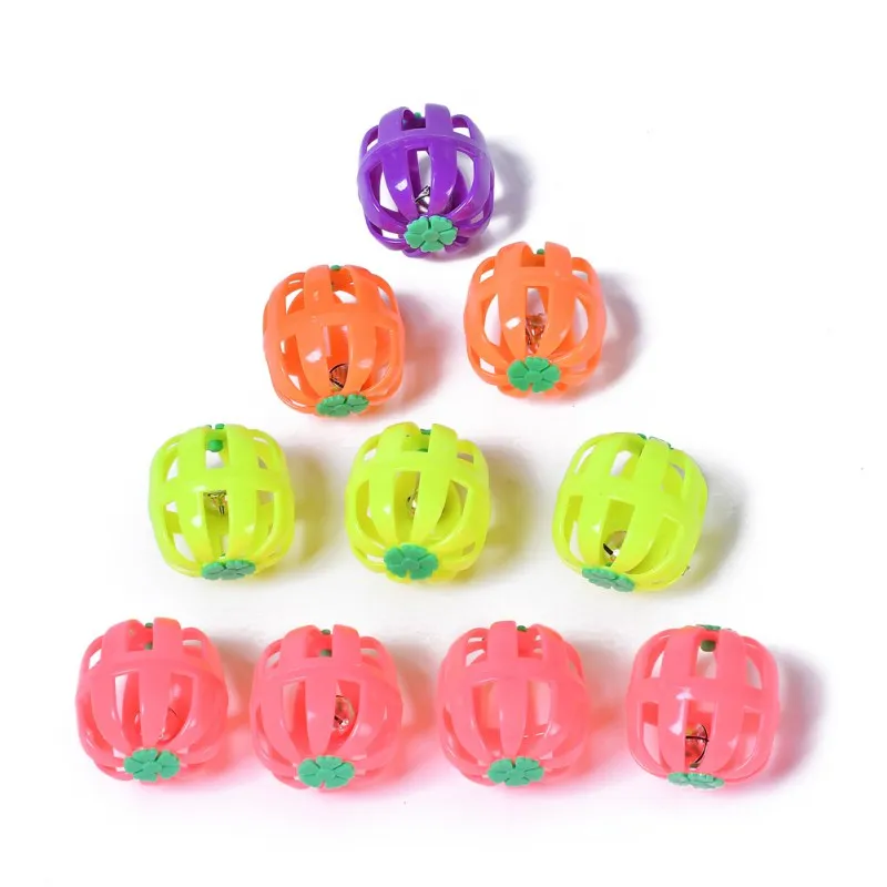10pc random 10 шт./партия, 4 см, разноцветные игрушки для домашних животных, игрушка для собак, Интерактивная игрушка, Детские пищалки, погремушка, мяч, хлопушка - Color: 10pc random