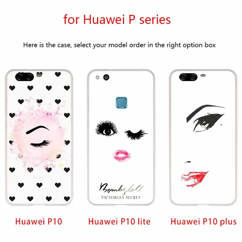 Чехол MLLSE для макияжа ресниц и губ силиконовый мягкий чехол из ТПУ Huawei P30 P40 P20 Pro P10