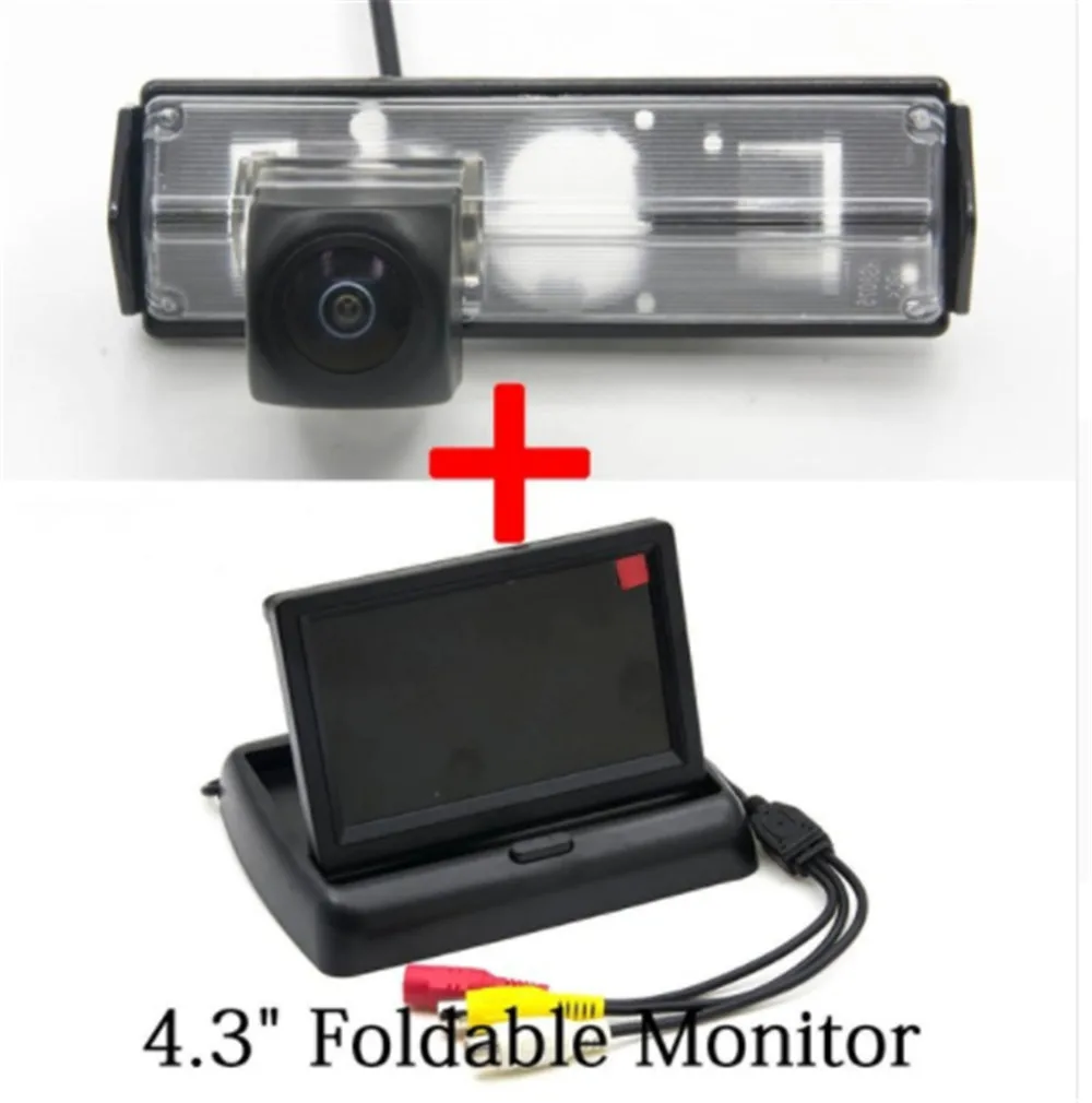 camera with Monitor 1080P MCCD рыбий глаз Starlight автомобильная парковочная камера заднего вида для mitsubishi pajero Sport Grandis Водонепроницаемая Автомобильная камера заднего вида - Название цвета: camera with Monitor
