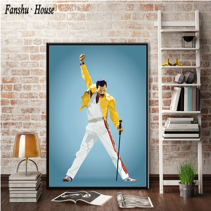 Плакат новинка Freddie Mercury Singer постеры и принты со звездами Картина на холсте