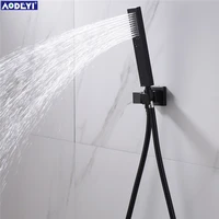 aodeyi solid brass hand held shower head square round copper handheld sprayer wall connector 1 5m pvc bathroom tool