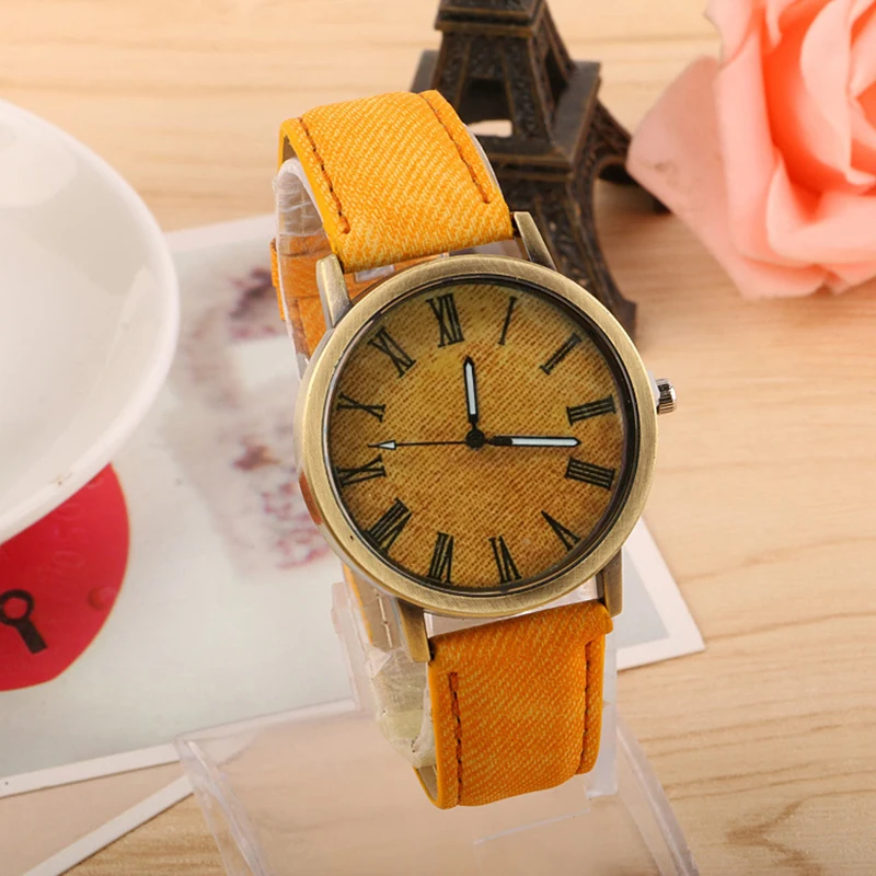 Новые ковбойские панк Для мужчин часы лучший бренд имитация холст спортивные