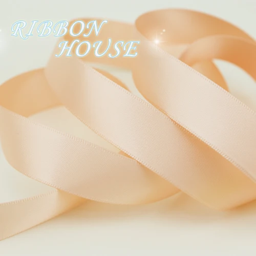 Light Orange 5 м/лот) 20 мм высокое качество двусторонняя атласная лента полиэстер рождественские ленты - Цвет: Light Orange
