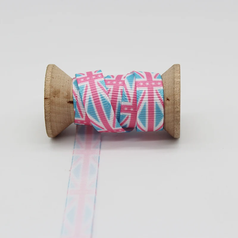 9mm Pink Flag Самая большая коллекция 3/8 дюймов(9 мм/10 мм/1 см) печатные корсажные ленты цветочные звезды парусник флаг животное полосатый Гепард панда - Цвет: 9mm Pink Flag