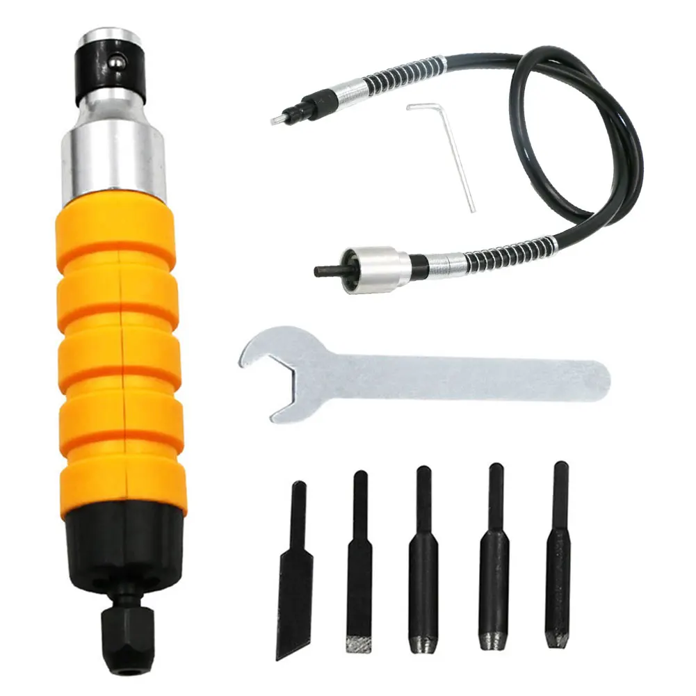 Novel Wood Chisel Carving Tool Tube Chuck Attachment for Electric Drill Flexible Shaft Shipping | Инструменты