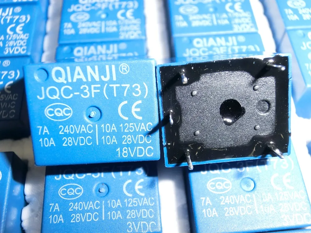 5 шт. Горячая новинка JQC-3F (T73) T73 DIP-5 3VDC 5VDC 6VDC 9VDC 18VDC 24VDC 7A 240VAC 10A 125VAC/28VDC реле питания |