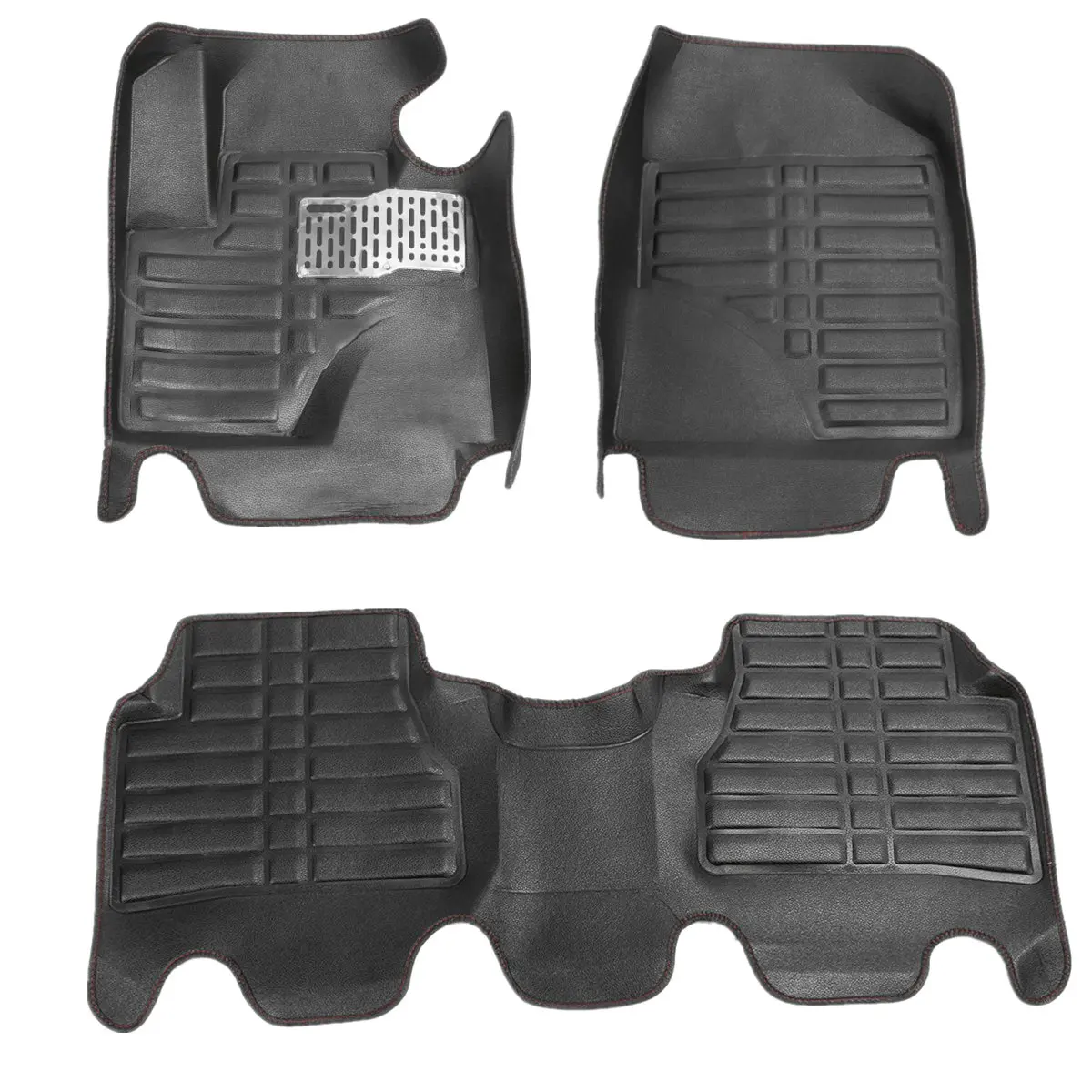 Кожаный передний и задний коврик водонепроницаемый автомобильный напольный для
