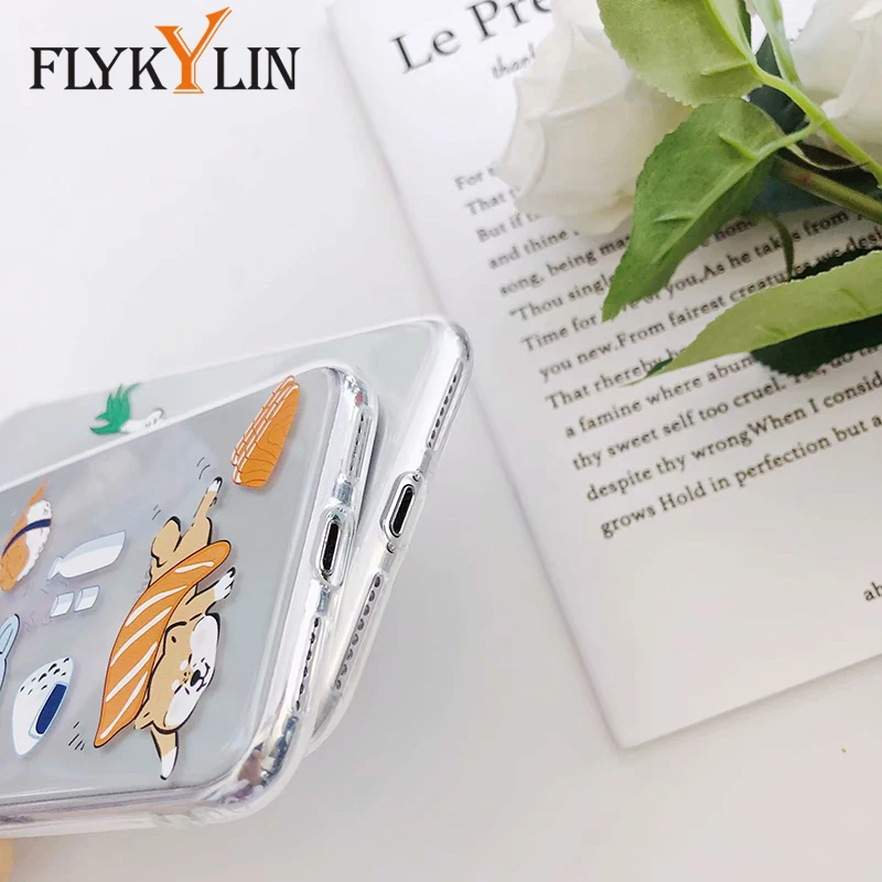 FLYKYLIN милый вельш корги пемброк Шиба ину животное собака Мягкий силиконовый чехол