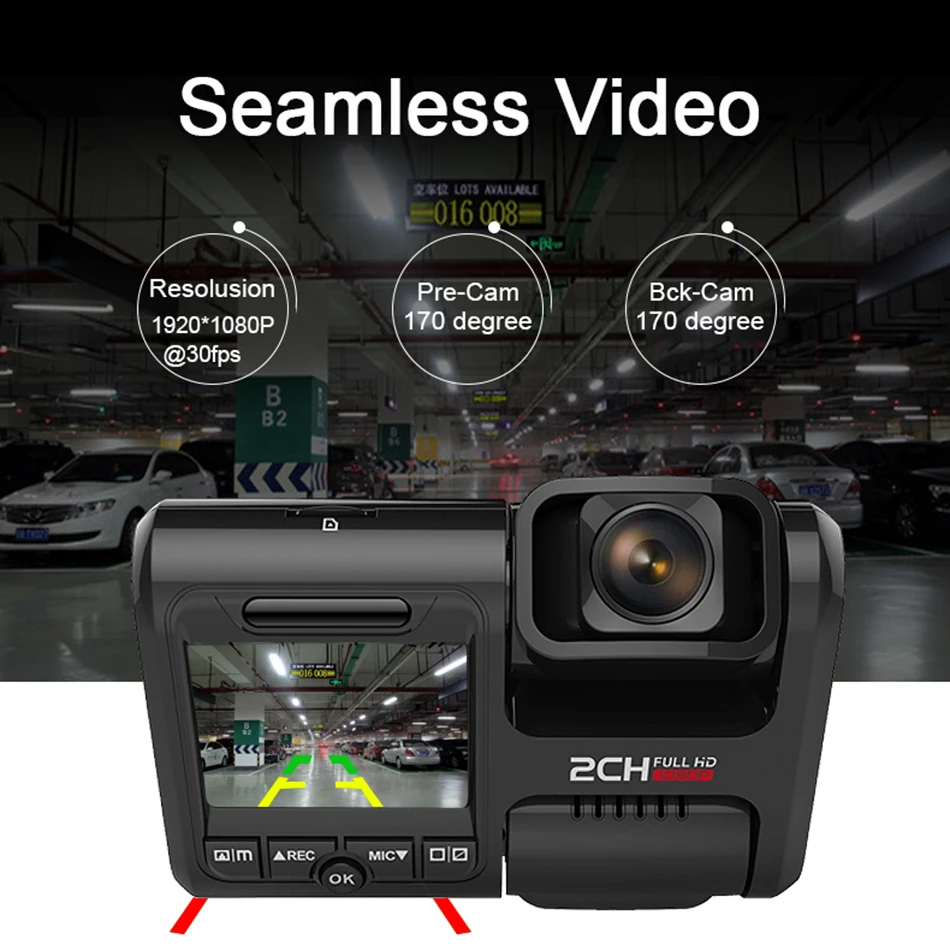Dealcoo DVRs Автомобильная камера 4 к Dash Cam gps двойной объектив Автомобильный dvr