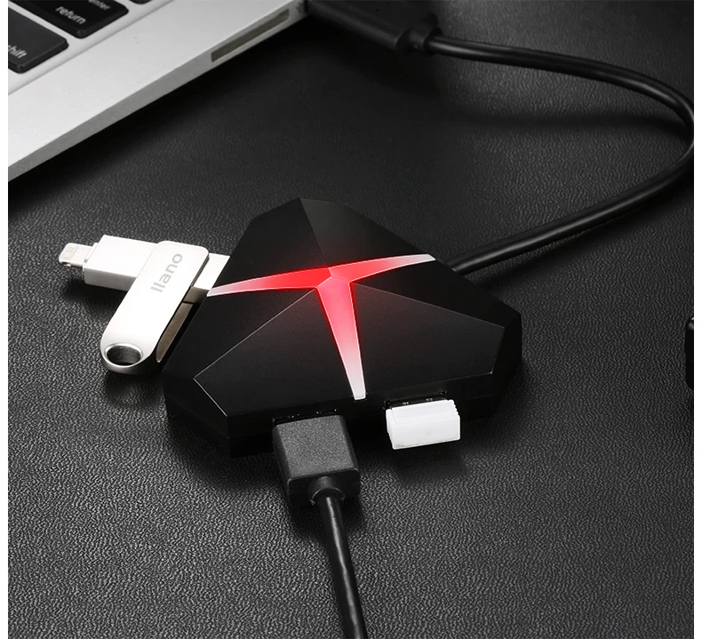 USB 3 0 концентратор 4-Порты и разъёмы разветвитель коммутатор с микро-зарядка через