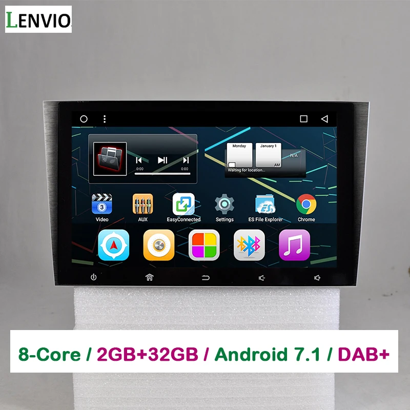 Автомобильный GPS навигатор Lenvio 9 дюймов IPS ОЗУ 2 ГБ + 32 Восьмиядерный процессор Android