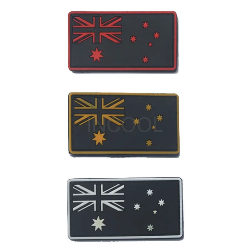 Embroidered/PVC Patch Australia Flag Rubber Tactical Emblem Badges Embroidery Patches For Jackets Jean Backpack Cap | Дом и сад