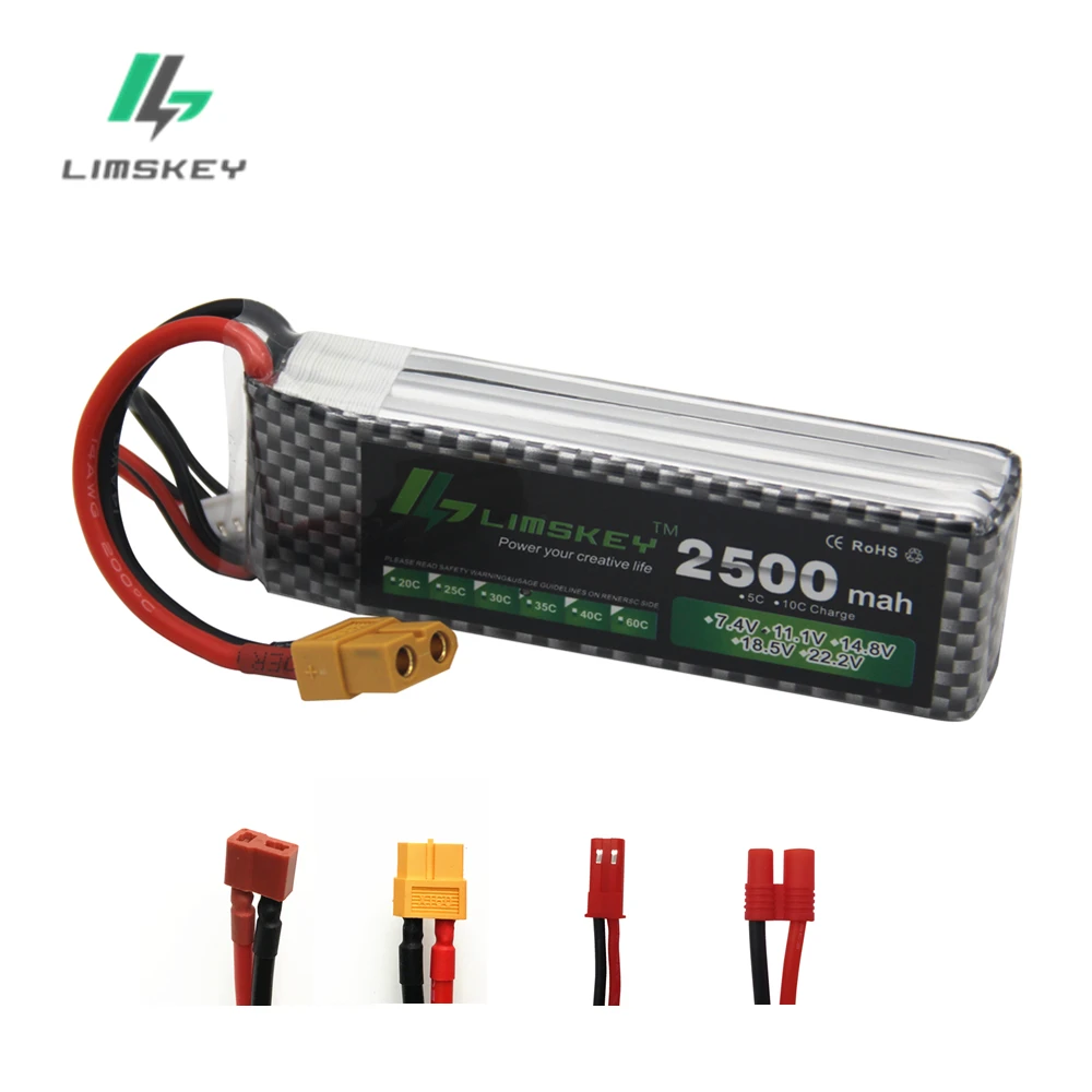 Limskey Мощность 11 1 v Lipo Батарея V 2500 мА/ч 35C аэрокамера для дистанционно управляемого