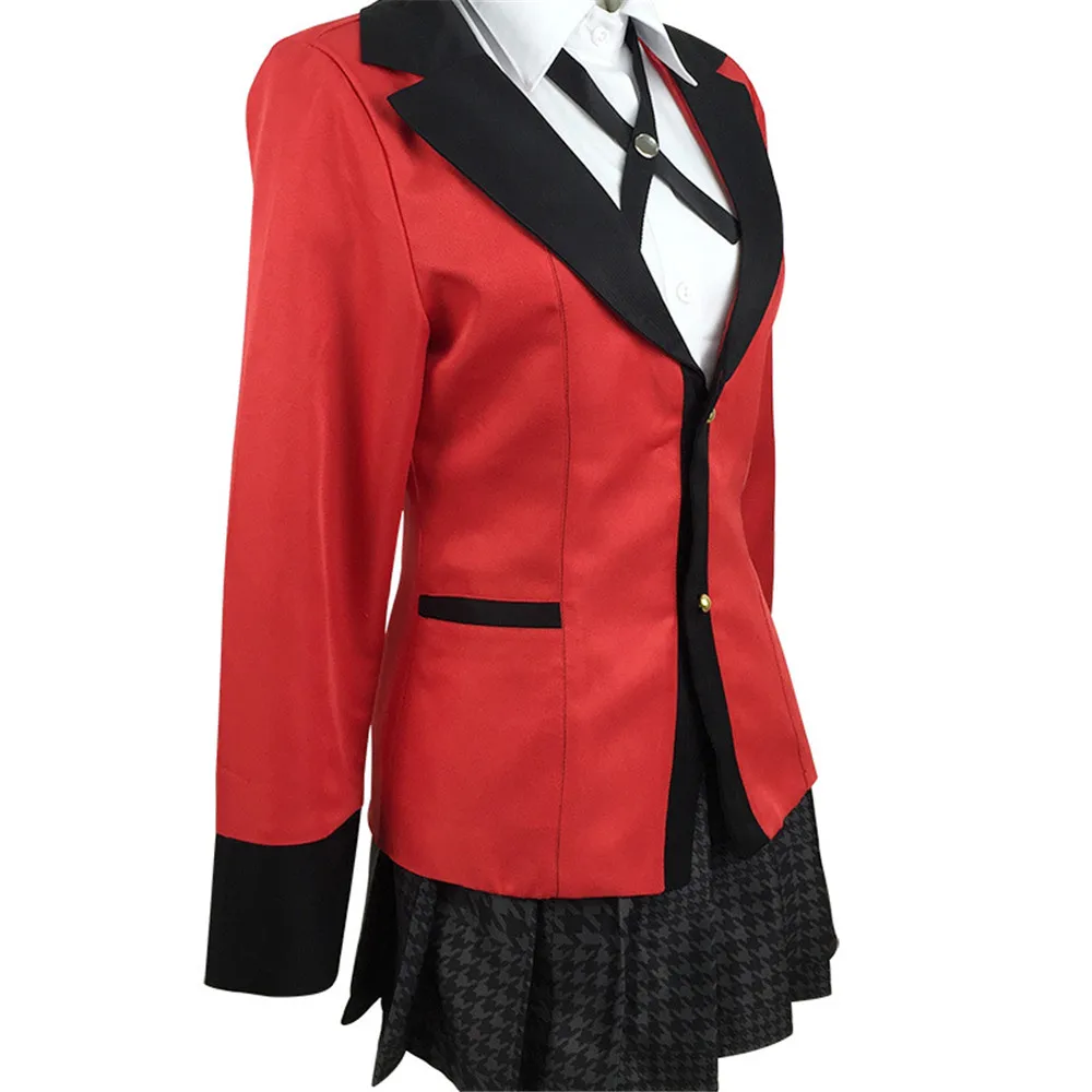 Популярные крутые костюмы для косплея аниме Kakegurui Yumeko Jabami японская школьная