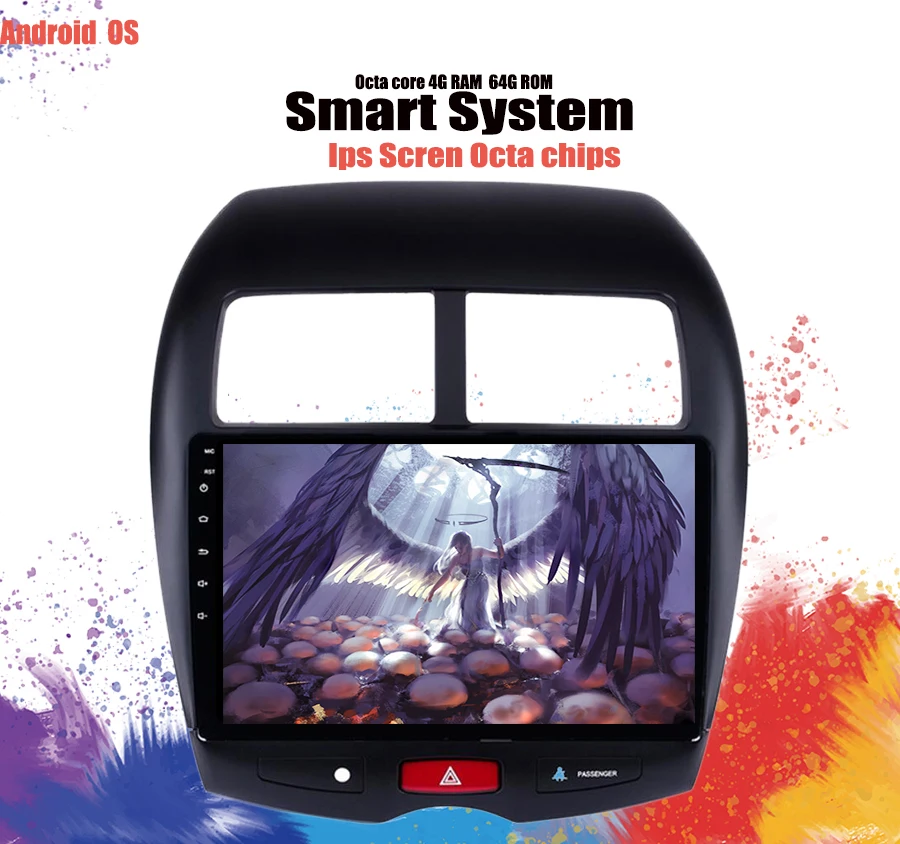 10 &quot4 + 64G 2.5D IPS Android 0 автомобильный DVD мультимедийный плеер GPS для Mitsubishi ASX 2010 2014 2016