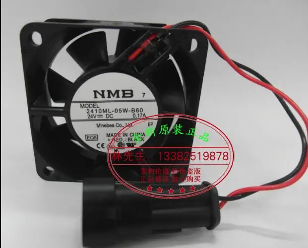 NMB-MAT 2410ML-05W-B60 EQ5 DC 24V 0.17A 60X60X25 мм Сервер охлаждающий вентилятор