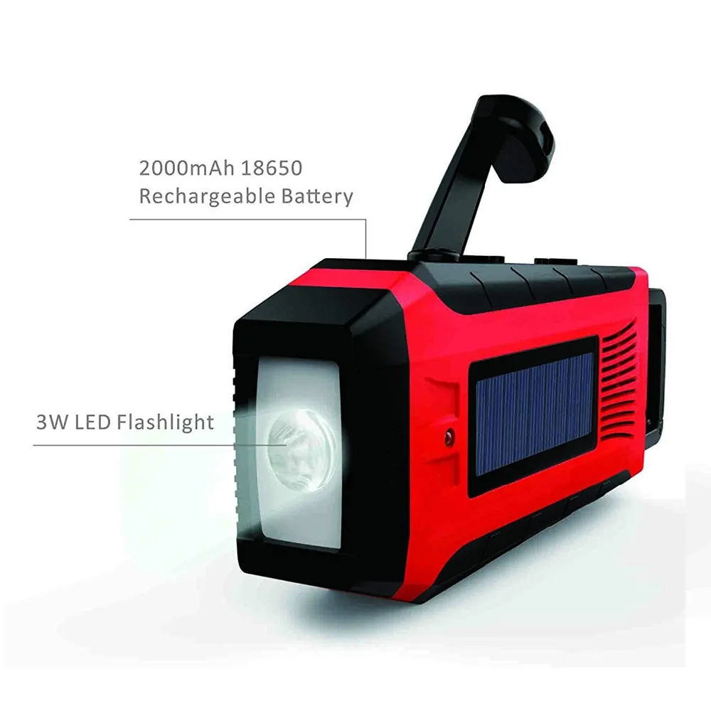 Прочный Солнечный радио Ручной Генератор NOAA аварийное зарядное устройство для