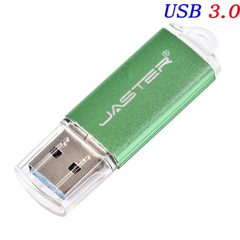 Green JASTER USB 3,0 реальная емкость металлическая USB флеш-карта памяти, Флеш накопитель 4 Гб до 64 ГБ флеш-накопитель для ПК - Цвет: Green