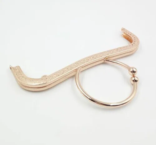 light gold color 3 шт. 22 см М Форма большое кольцо ручка металлический кошелек рамка для сумки шитье ремесло портной канализационный - Цвет: light gold color