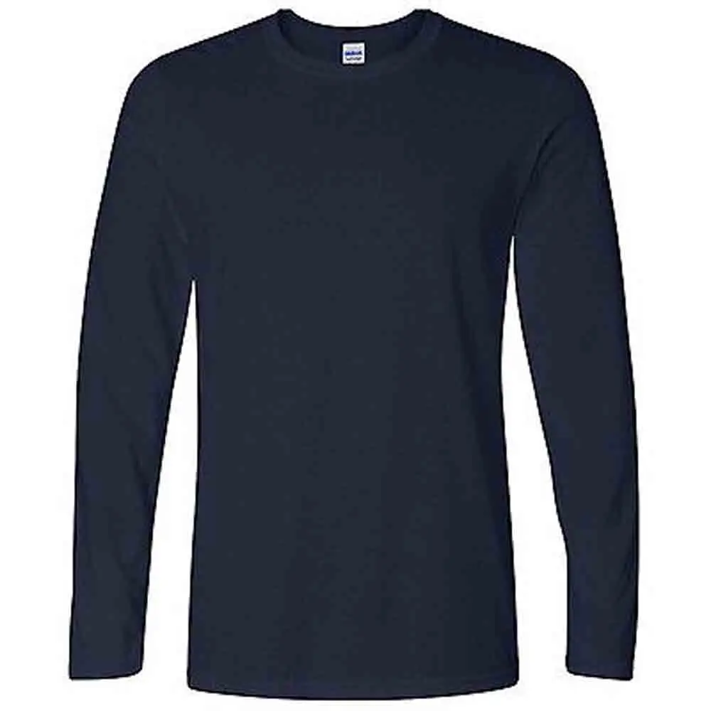 XS XXL классическая мужская футболка с длинным рукавом и О образным вырезом мужские