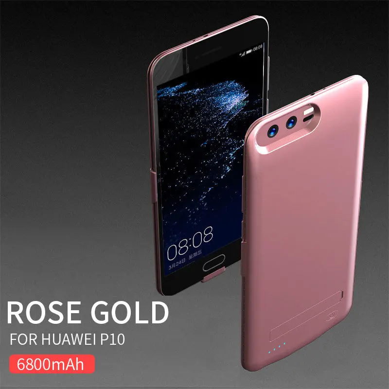 Rose P10 6800 Extpower 6800 мАч зарядное устройство чехол для huawei P9 P10 мобильный телефон назад клип батарея Зарядка 8200 мАч для huawei P9 P10 Plus - Color: Rose P10 6800