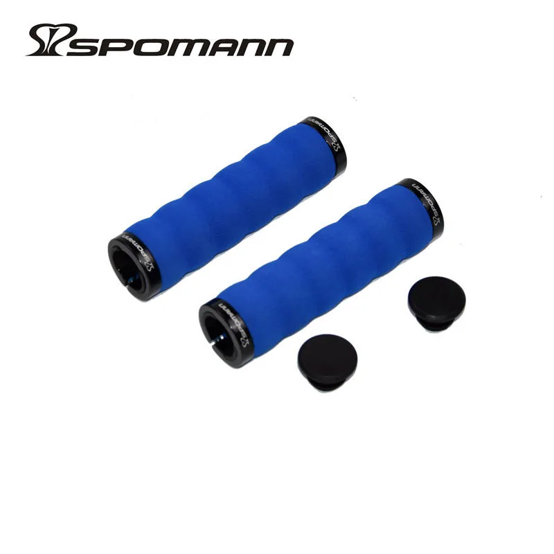 Ручки SPOMANN MTB для велосипедного руля, эргономичные, мягкие, прочные, поролоновые, губчатая ручка, Грипсы, 1 пара, запираемые, велосипедные ручки, части