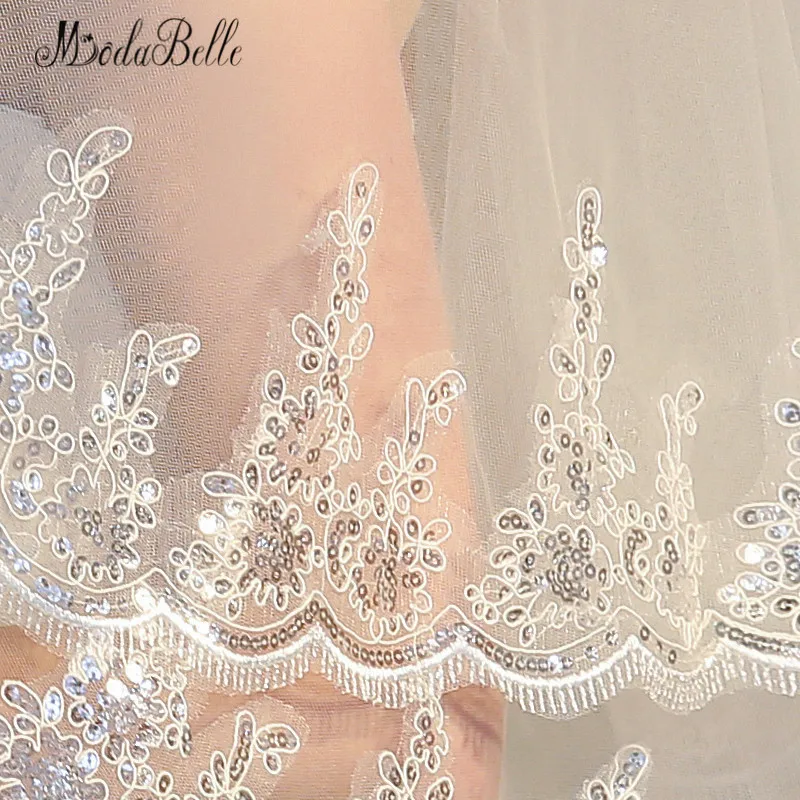 Modabelle женские короткие тюлевые Свадебные вуали белого цвета и слоновой кости с