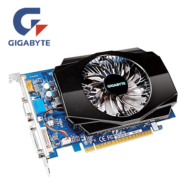 

GIGABYTE GT730 2GB Video Card GV-N730-2GI D3 128Bit GDDR3 Graphics Cards for nVIDIA Geforce GT 730 D3 HDMI Dvi Used VGA Cards