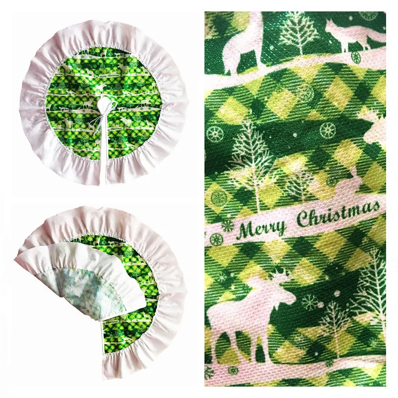 3 цвета 60 см диаметр олень узор Рождественская елка юбка украшения поставки