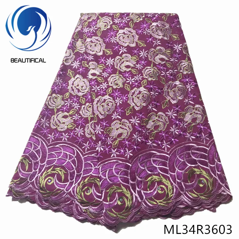 

BEAUTIFICAL Voile Fabric African Lace Cotton Fabric 2019 Dry Lace Fabric in Switzerland Lace ML34R36