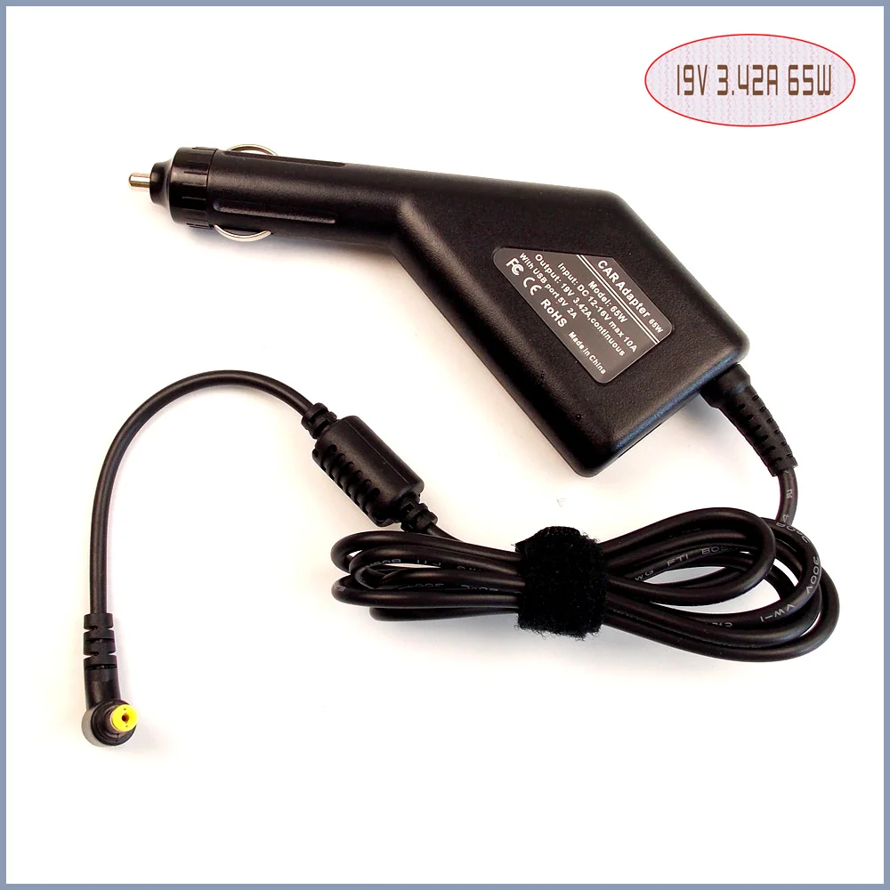 Автомобильный адаптер постоянного тока для ноутбука источник питания + USB порт Acer