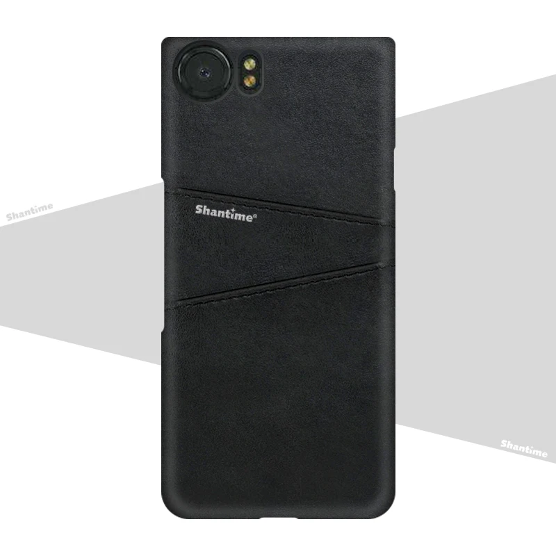 Black Роскошный винтажный кожаный чехол для BlackBerry Keyone DTEK 70, чехол для телефона BlackBerry Keyone, слот для карт, PU кожаный чехол - Цвет: Black