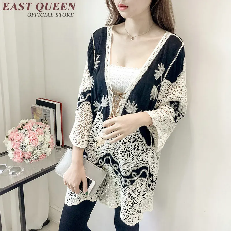 Женская пляжная модная блузка в стиле хиппи бохо рубашка шикарная богемная