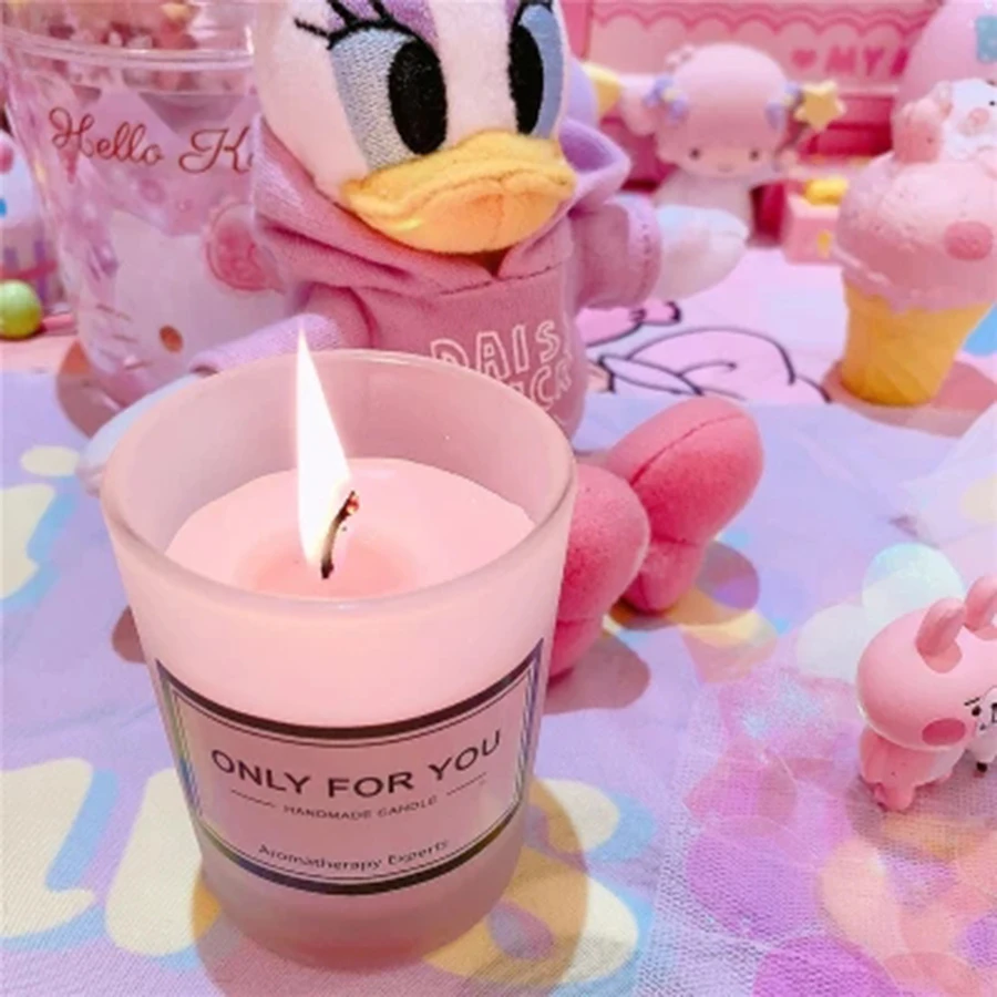 Baby Girl Candles Wedding Decoration Scented Pink Jar Wax Candle Light Tealight Aroma Fete Candele Cera Party 50KO309 | Дом и сад