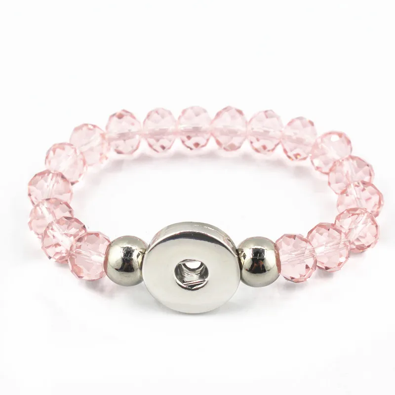 Новейший 1 шт DIY Кристальные эластичные защелки кнопки браслет подходит 18 мм