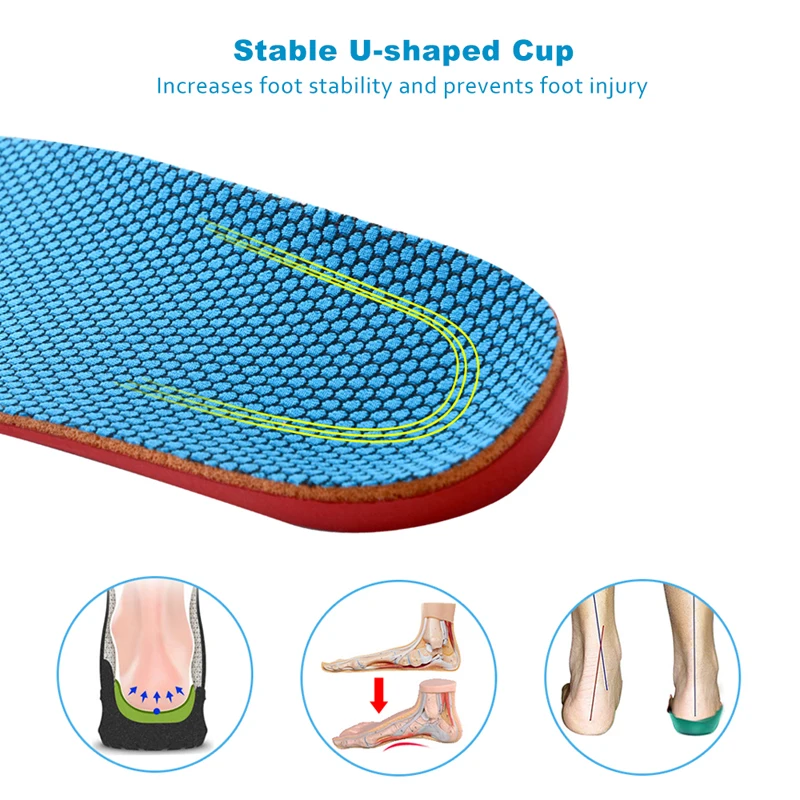 Soumit детские ортопедические стельки EVA Плоская стопа арка поддержка для детей