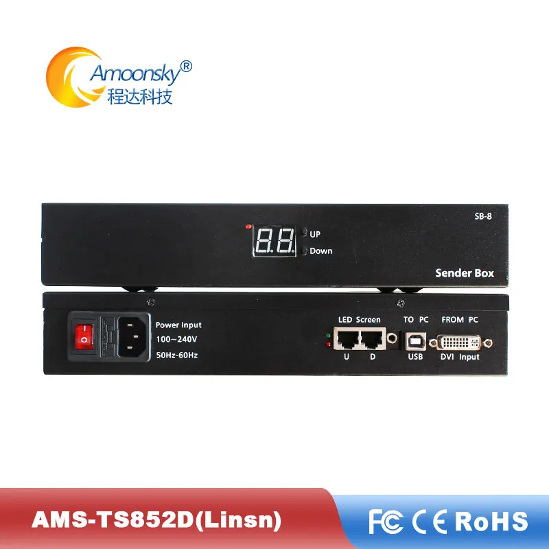 Linsn TS852D с ts802d отправляемая карта встроенная Meanwell мощная светодиодная коробка как