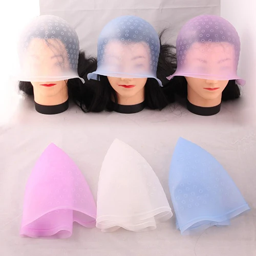 Профессиональный силиконовый окраски волос колпачок для красителя многоразовые подсветка глазурь чаевые салонный инструмент для окрашивания волос прозрачный