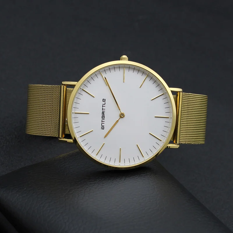 Японские кварцевые роскошные золотые модные мужские часы женские тонкие кожаные