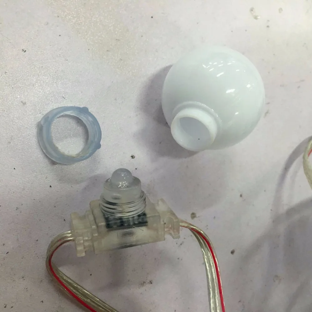 50 узлов G40 DC5V WS2811 LED technicolor pixel IP68 заполнение эпоксидной смолой прозрачный материал