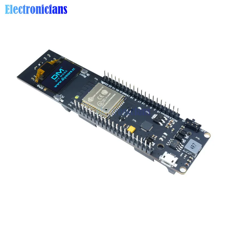ESP32 ESP 32 ESP8266 CP2102 0 96 дюймов OLED дисплей 18650 литиевая батарея WiFi Bluetooth экран модуль