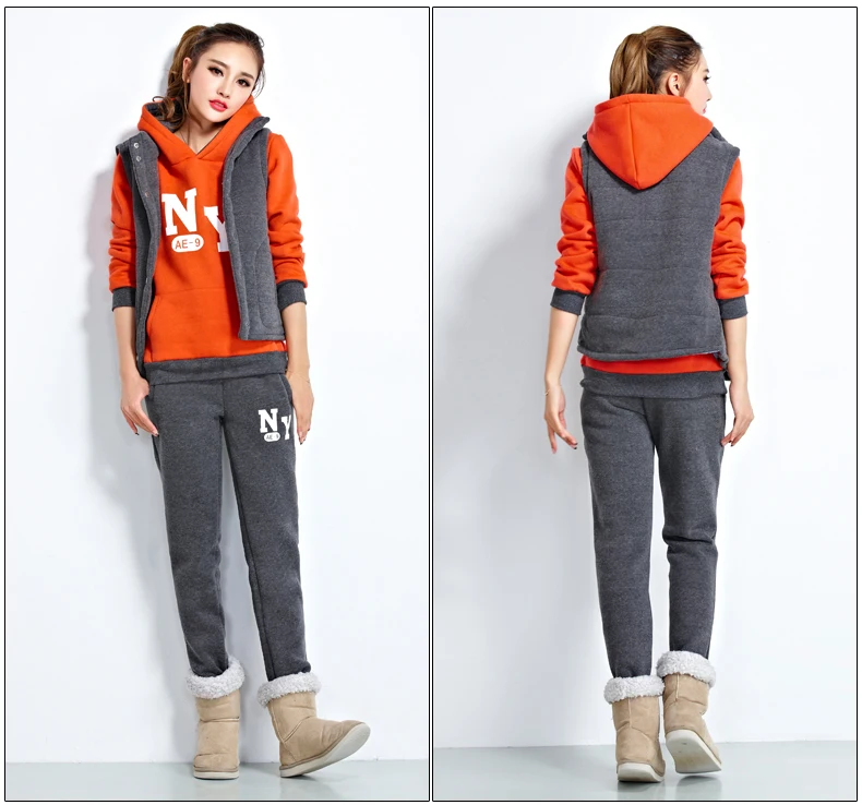 Осенне-зимний Новый Модный женский костюм женские спортивные костюмы