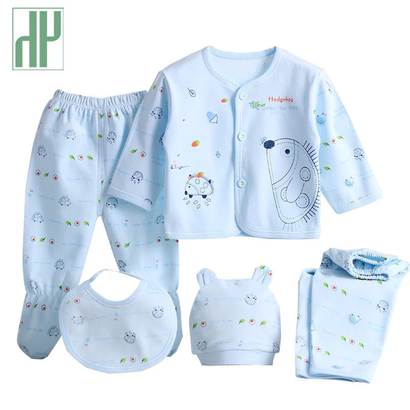 HH 5 шт./компл. Одежда для новорожденных 0-3 м девочек 100% хлопок мультфильм