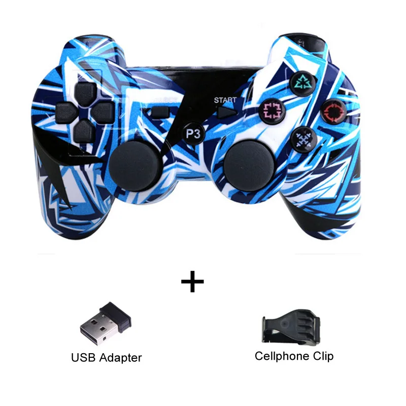 DB-with stand Беспроводной пульт управления Bluetooth для PS3 геймпад для Dualshock 3 джойстик, управление для Playstation 3 двойная вибрация SIXAXIS консоль - Цвет: DB-with stand