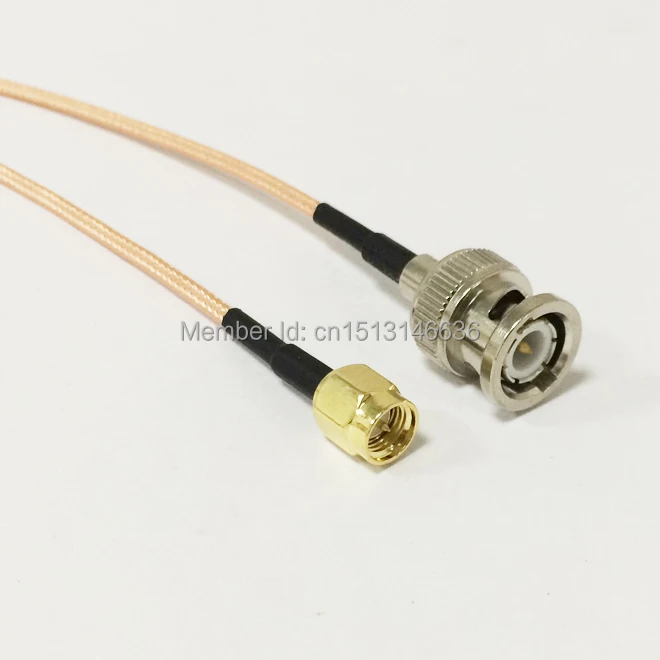 Новый коаксиальный кабель удлинитель с разъемом SMA типа папа на разъем BNC RG316 15 см 6