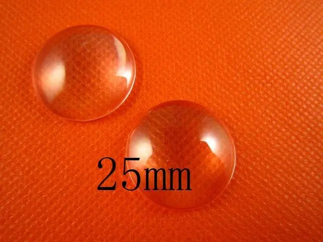 50 шт. 25 мм Стекло кабошон Прозрачный Круглые Камея Cover Кабины 1|cabochon transparent|transparent